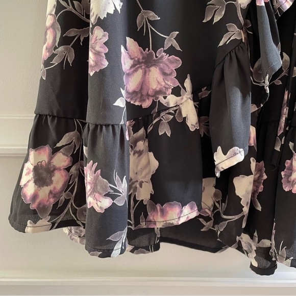 Floral Ruffle Mini Wrap Dress - Picture 6 of 9